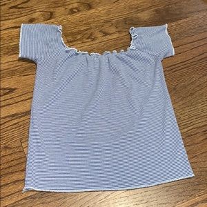 Blue and white Brandy Melville top